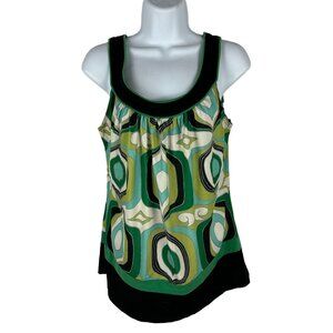 Rampage Women's Sleeveless Geometric Print Top Size L